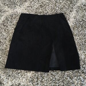 NWT Vintage Cache Suede Leather Mini Skirt with Slit Size 4